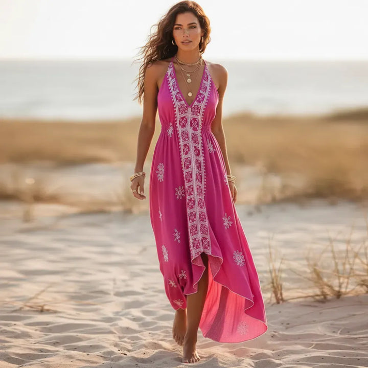 Lena Boho Print Maxi Dress
