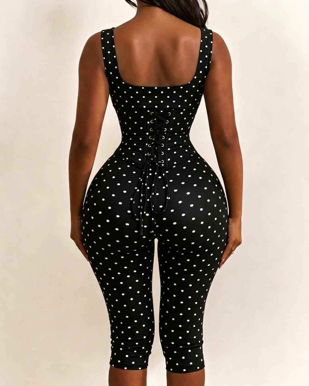Layla Polka Dot Sculpting Jumpsuit