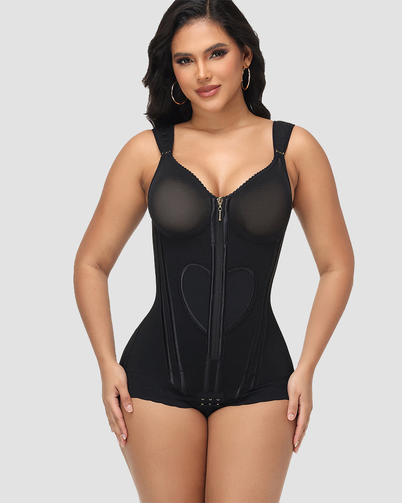 Pia Zip Front Contour Shapewear Bodysuit