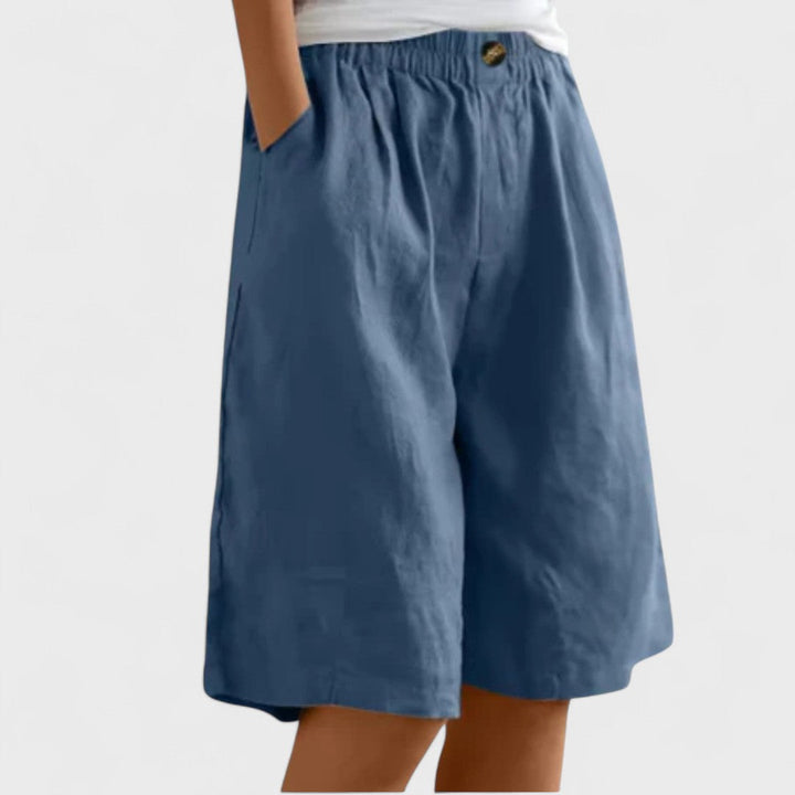 Katy Linen Blend Bermuda Shorts