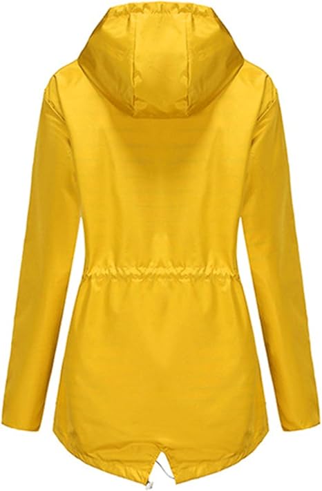 Zaria Hooded Drawcord Rain Jacket