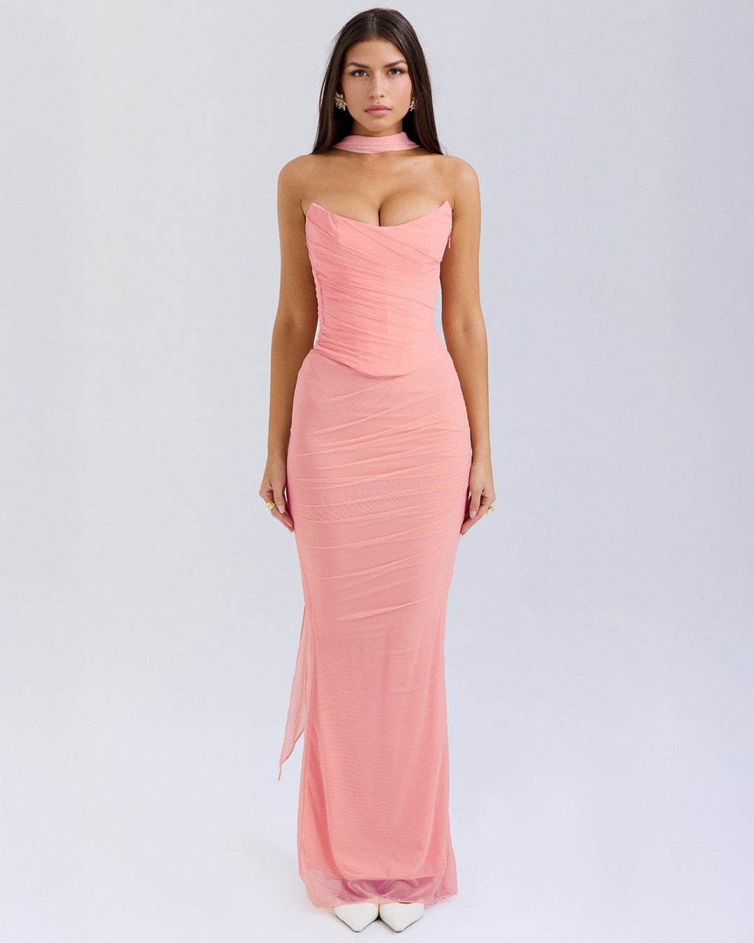 Jenny Ruched Strapless Maxi Dress