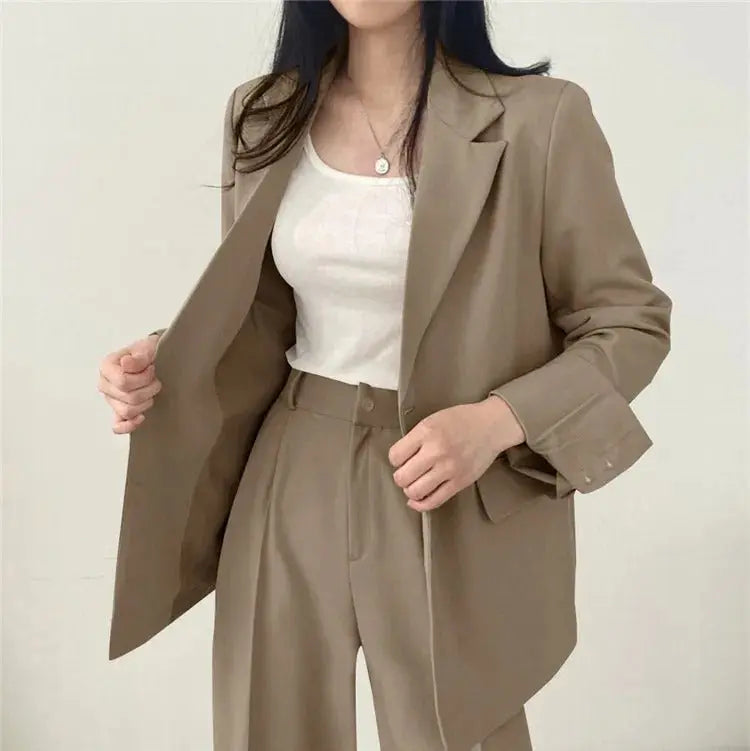 Katherine Essential Tailored Blazer & Wide-Leg Trouser Set