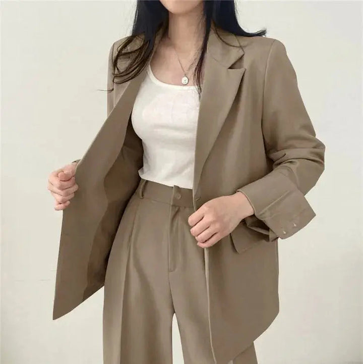 Katherine Essential Tailored Blazer & Wide-Leg Trouser Set