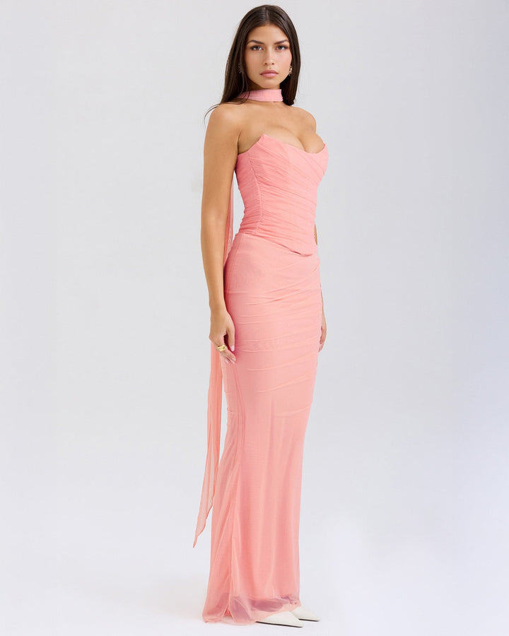 Jenny Ruched Strapless Maxi Dress