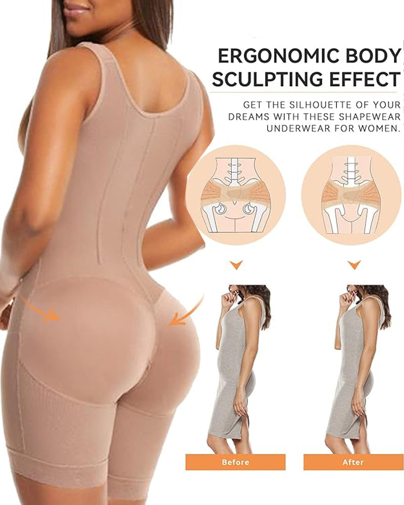 Melody Zip Front Contour Shapewear Bodysuit