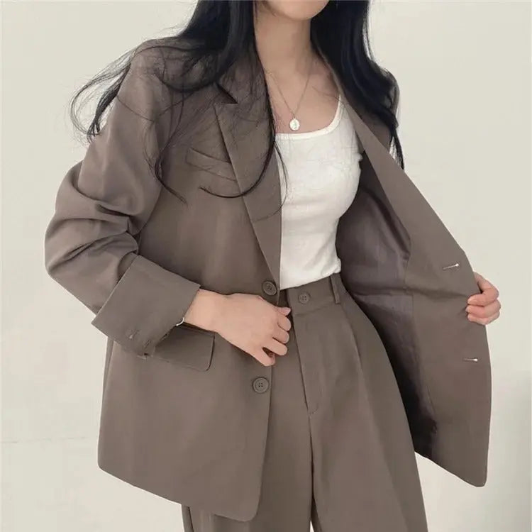 Katherine Essential Tailored Blazer & Wide-Leg Trouser Set
