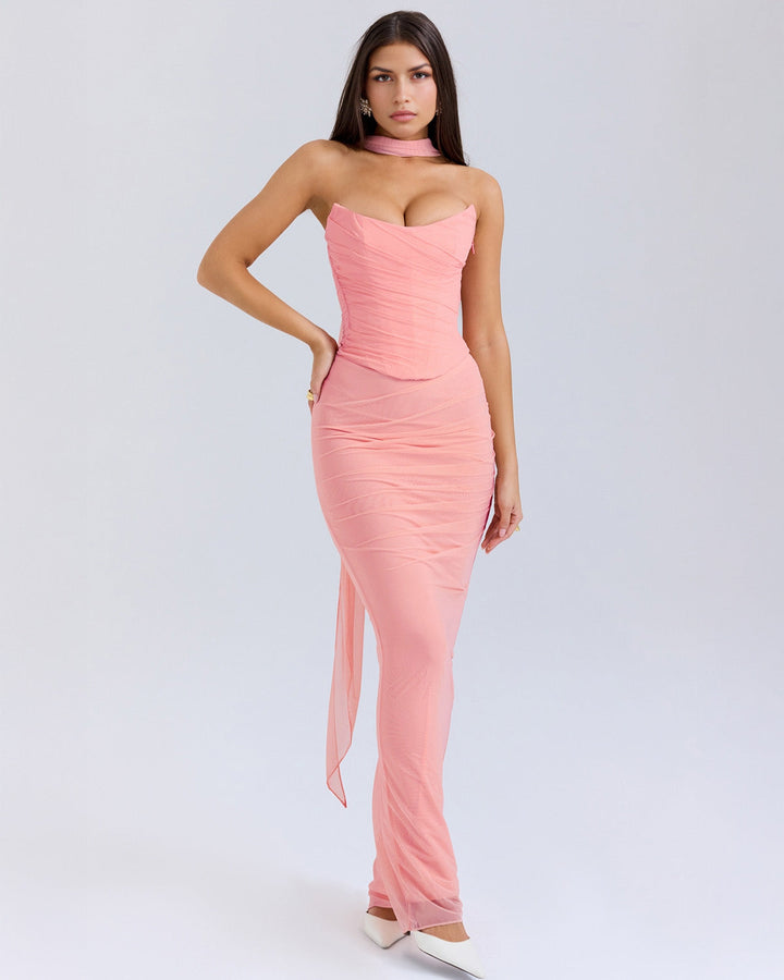 Jenny Ruched Strapless Maxi Dress