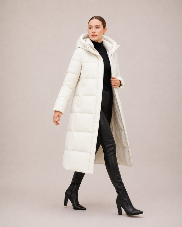 Milena Sculpted Longline Puffer Coat