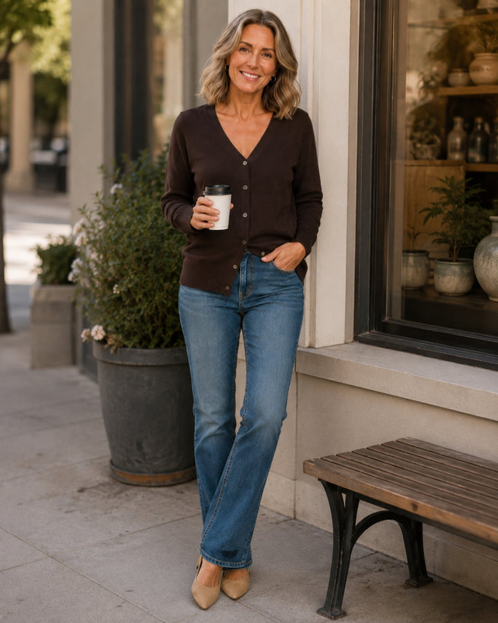 Zora Refined V-Neck Cardigan