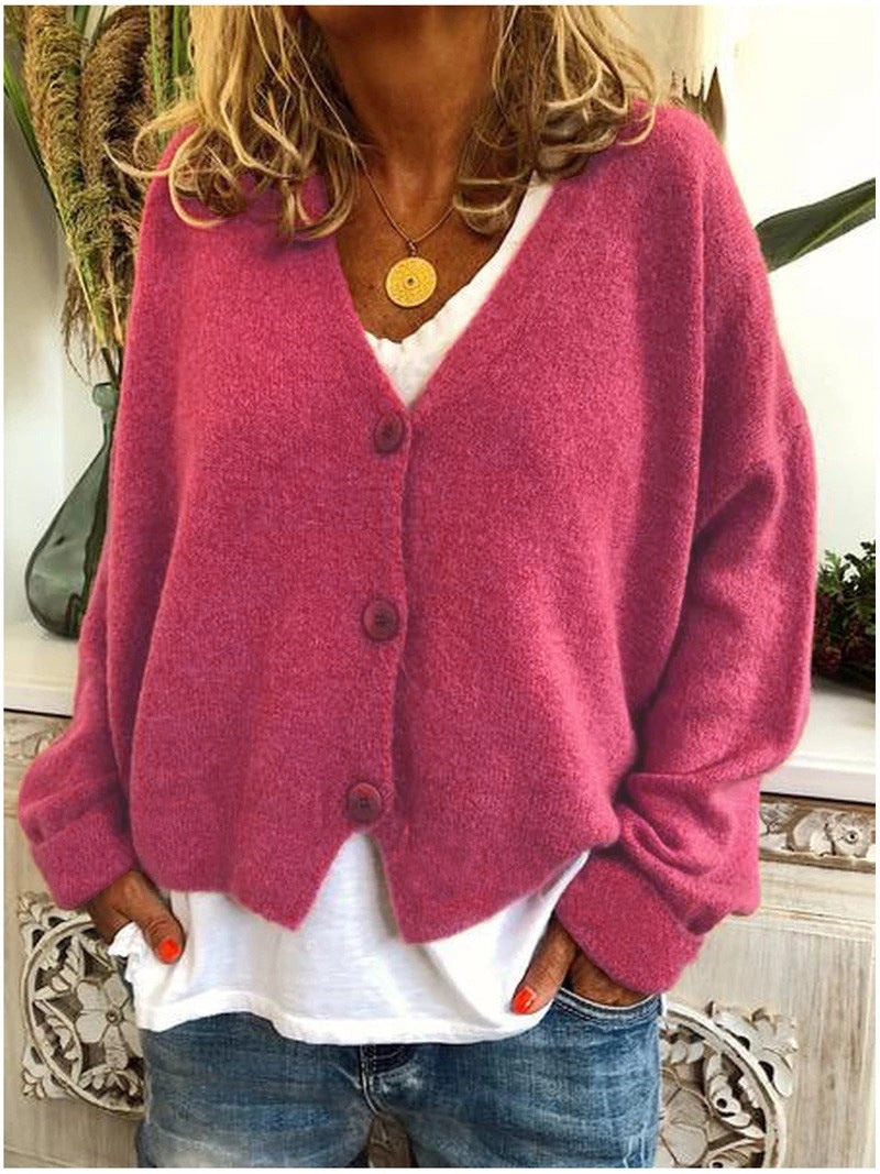 Rialta V-Neck Button Cardigan