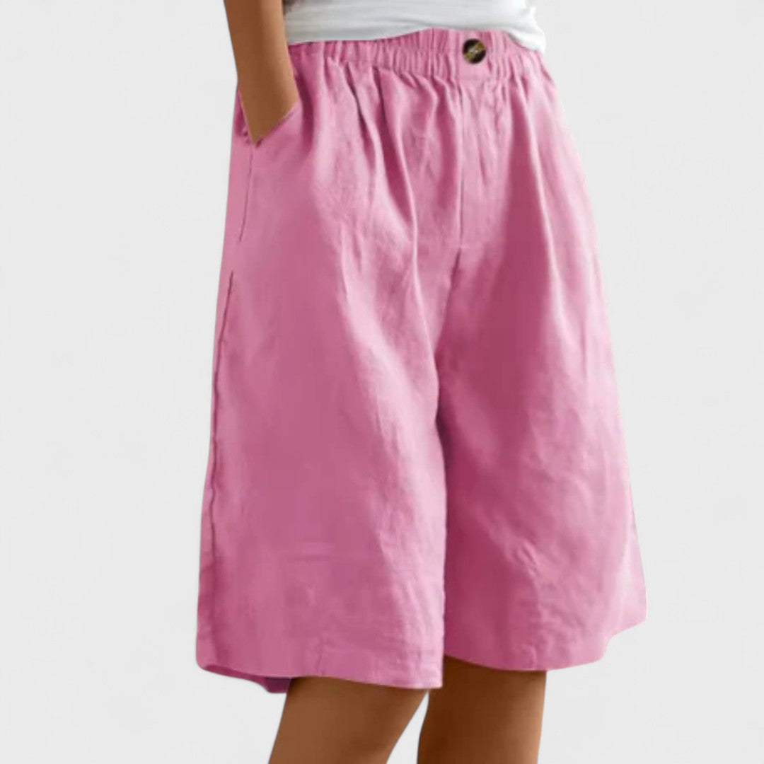 Katy Linen Blend Bermuda Shorts