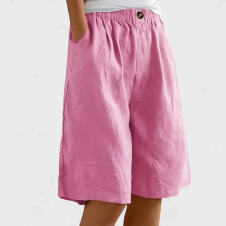 Katy Linen Blend Bermuda Shorts
