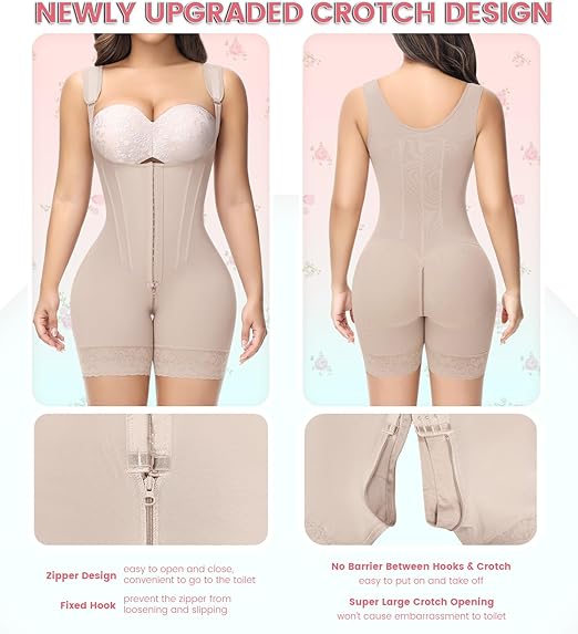 Precy Steel Boned Open-Bust Shapewear Bodysuit