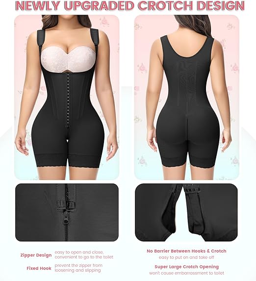 Precy Steel Boned Open-Bust Shapewear Bodysuit