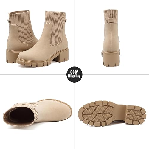 Meldy Ribbed Cuff Chelsea Boots