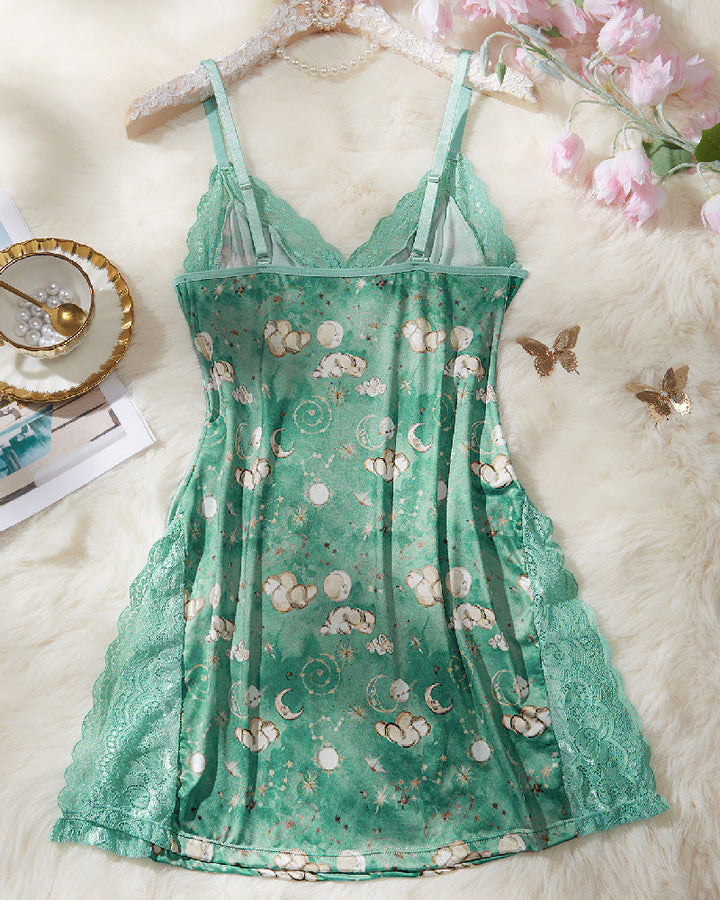 Tiana Lace Trim Babydoll Chemise