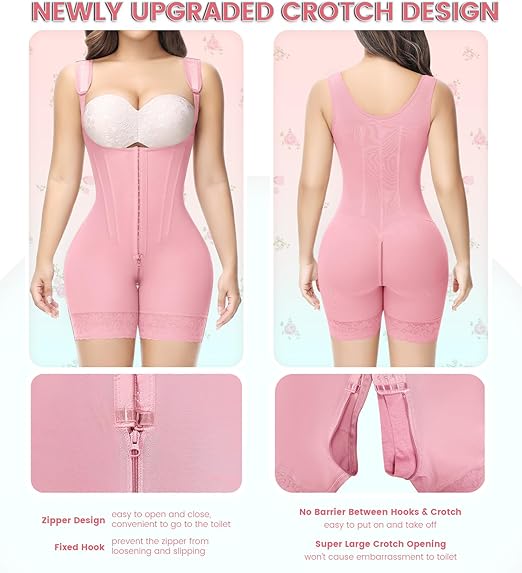 Precy Steel Boned Open-Bust Shapewear Bodysuit