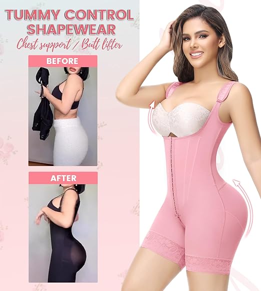 Precy Steel Boned Open-Bust Shapewear Bodysuit