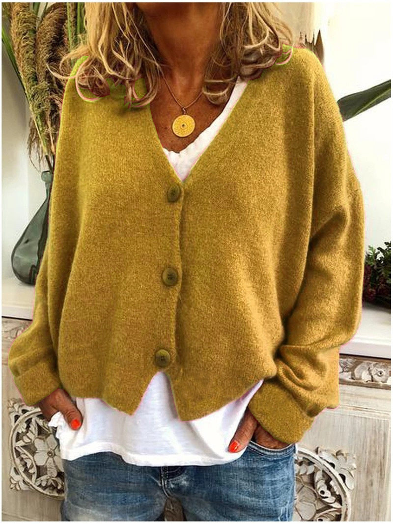 Rialta V-Neck Button Cardigan