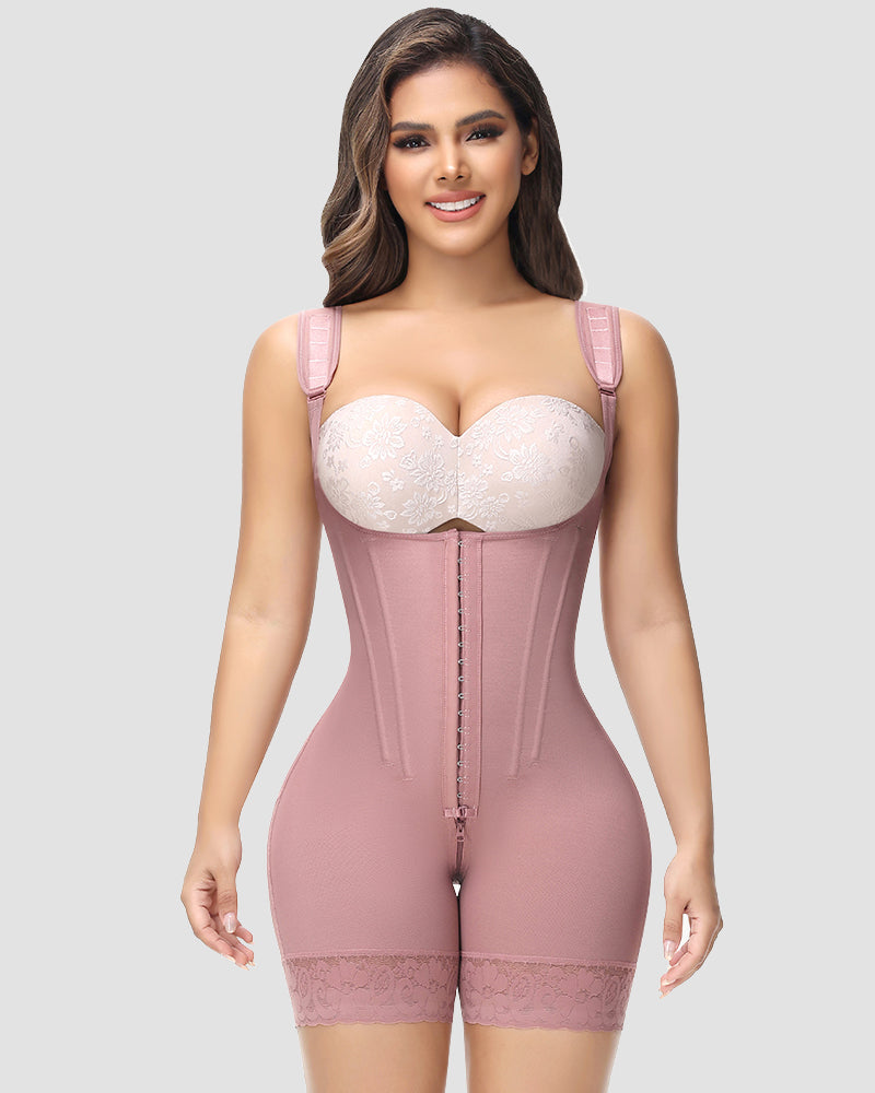 Precy Steel Boned Open-Bust Shapewear Bodysuit