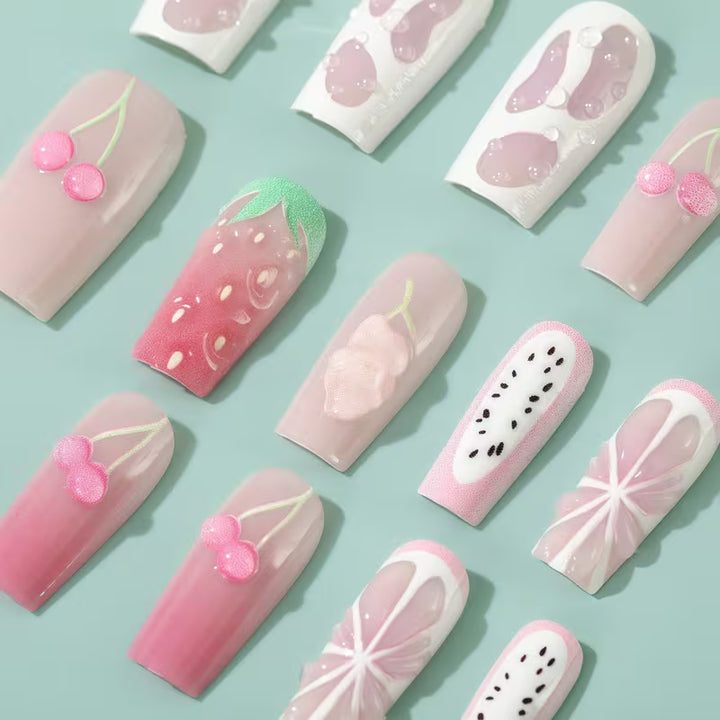 Berry Bloom Press-On Nails