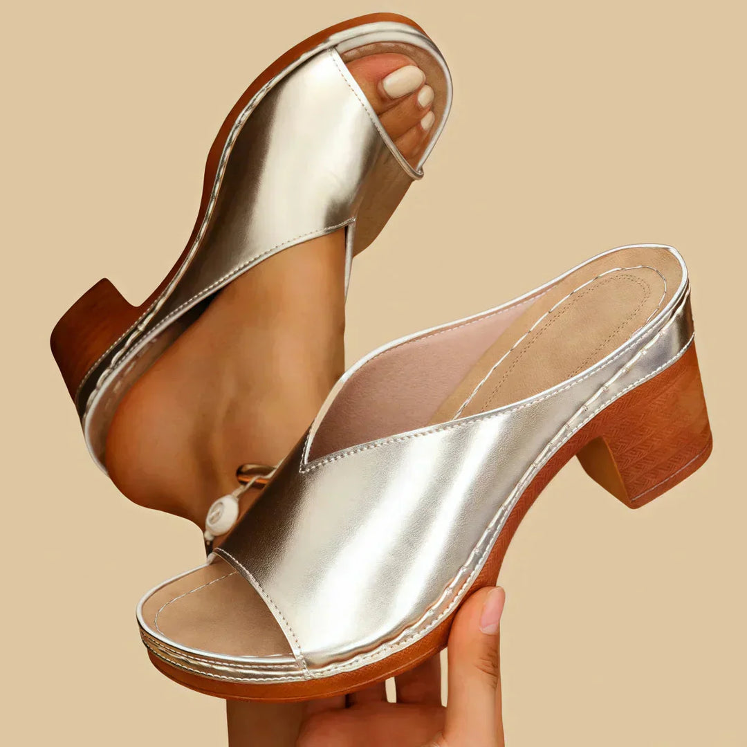 Lisa Marbella Slip-On Heeled Sandals