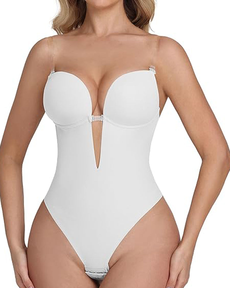 Dawn Deep Plunge Backless Shaping Bodysuit