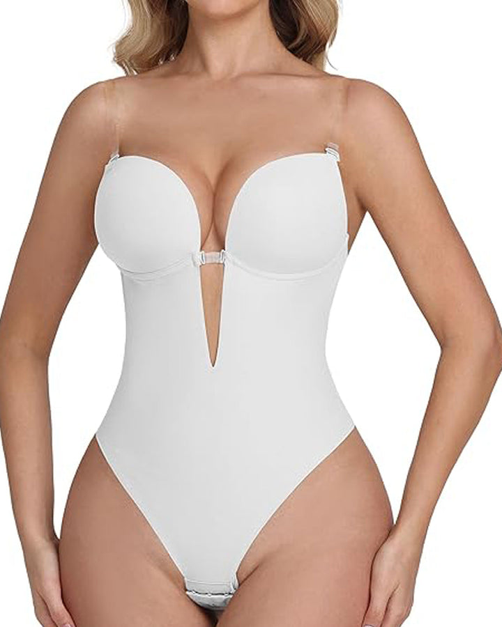 Dawn Deep Plunge Backless Shaping Bodysuit