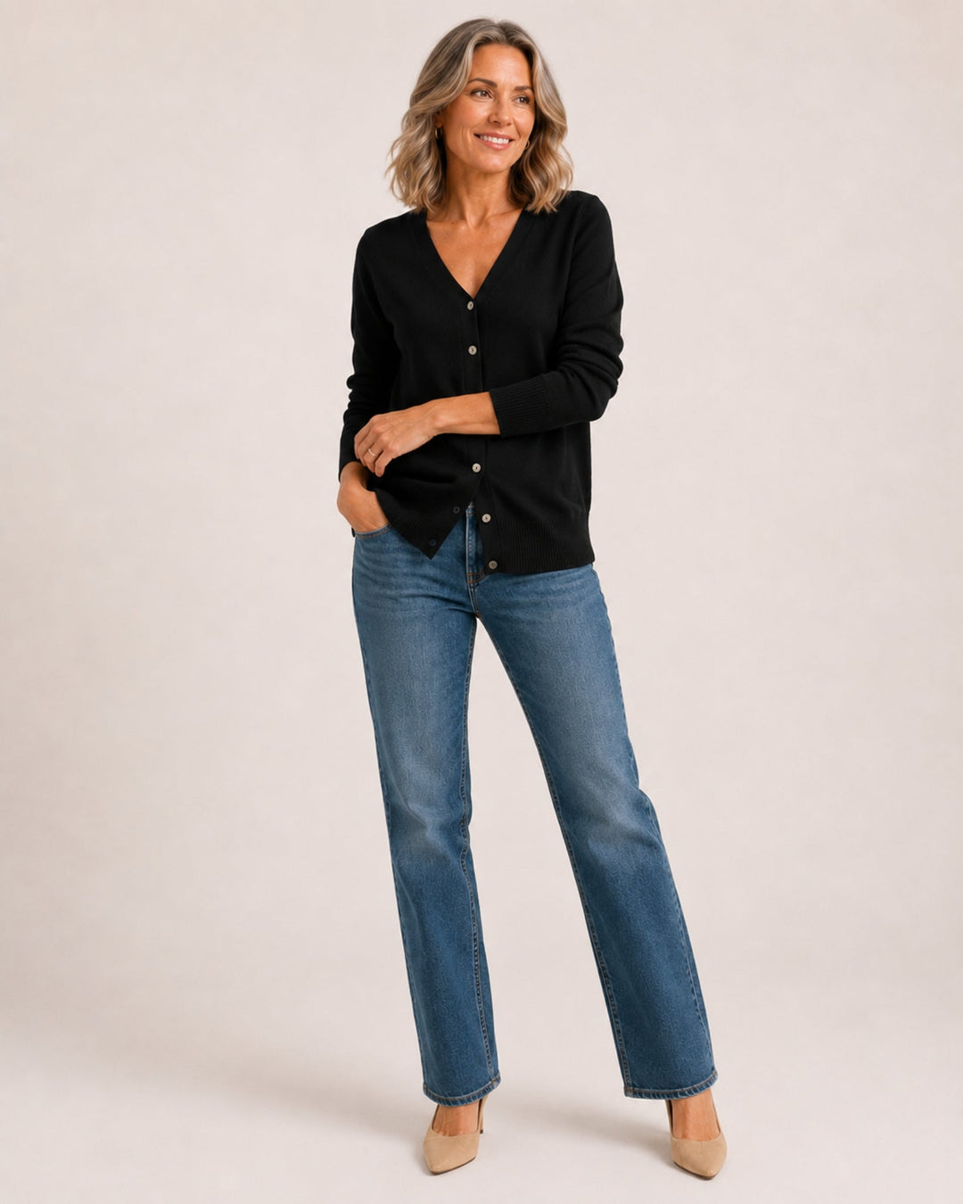 Zora Refined V-Neck Cardigan