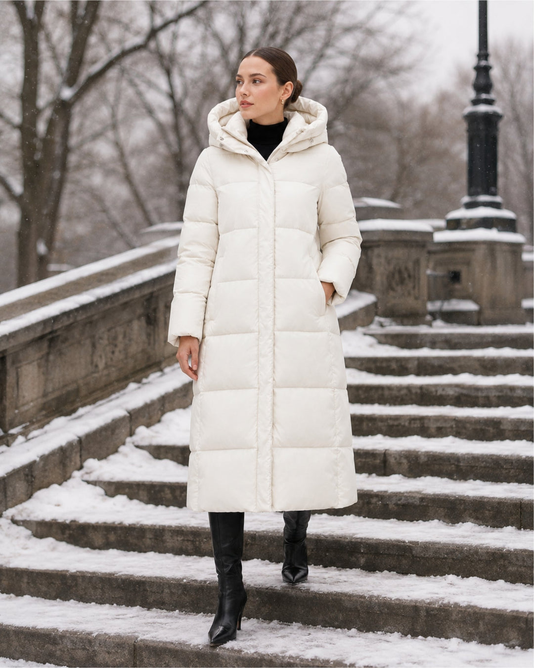 Milena Sculpted Longline Puffer Coat