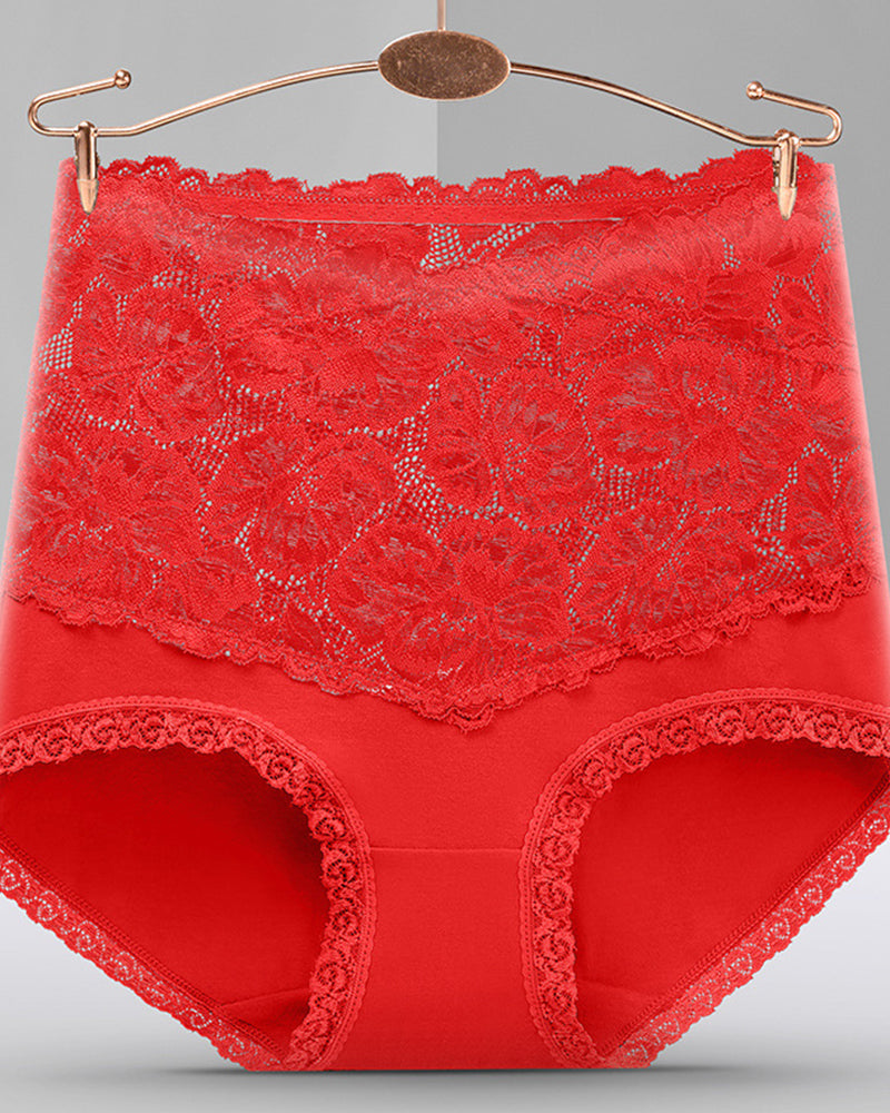 Beth Floral High Waist Brief Panties