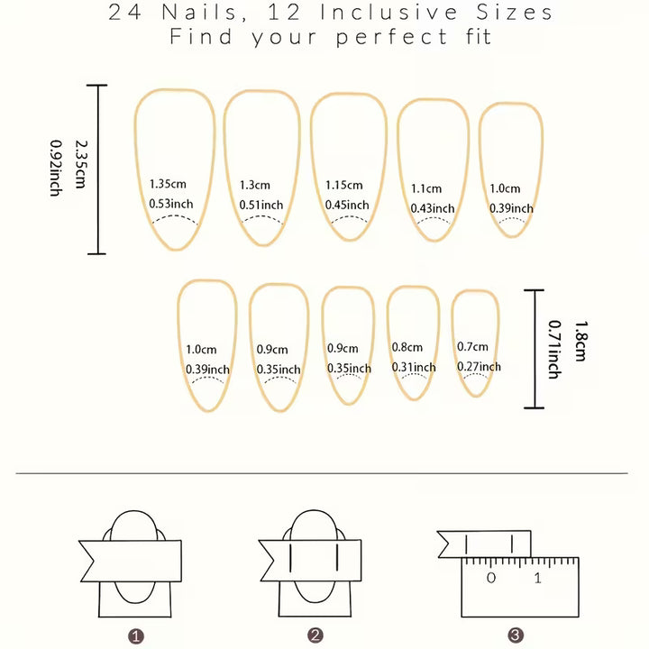 Pastel Smiley Press-On Nails