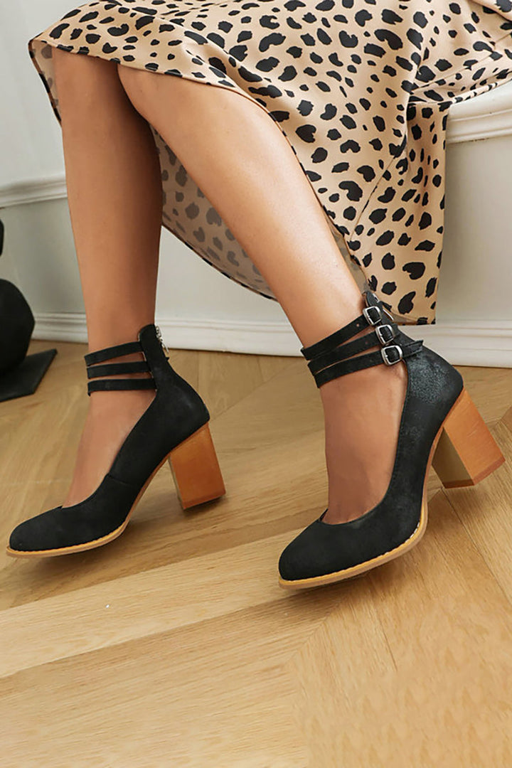 Casilda Aspen Strap Block Heel Booties