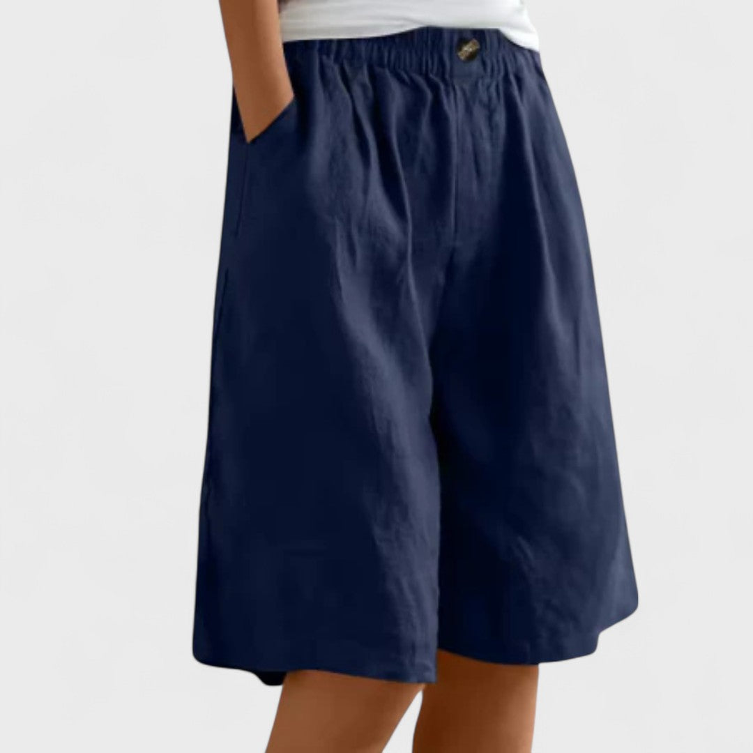 Katy Linen Blend Bermuda Shorts