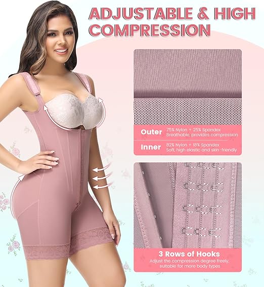 Precy Steel Boned Open-Bust Shapewear Bodysuit