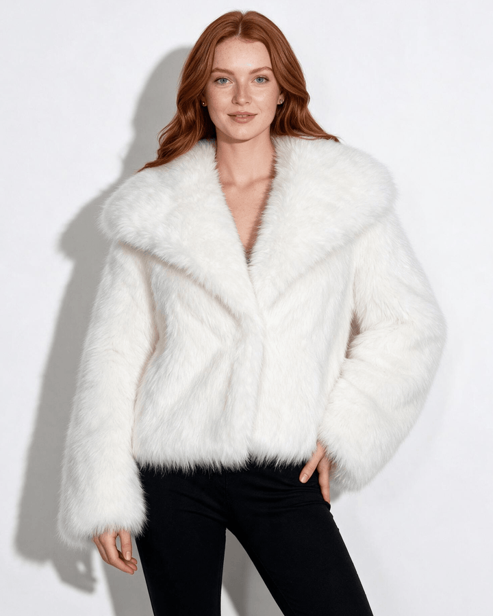 Astoria Plush Collar Cropped Jacket