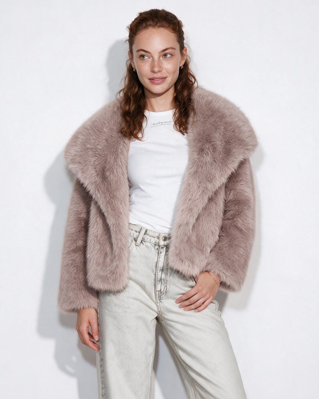 Zoe Oversized Collar Plush Jacket