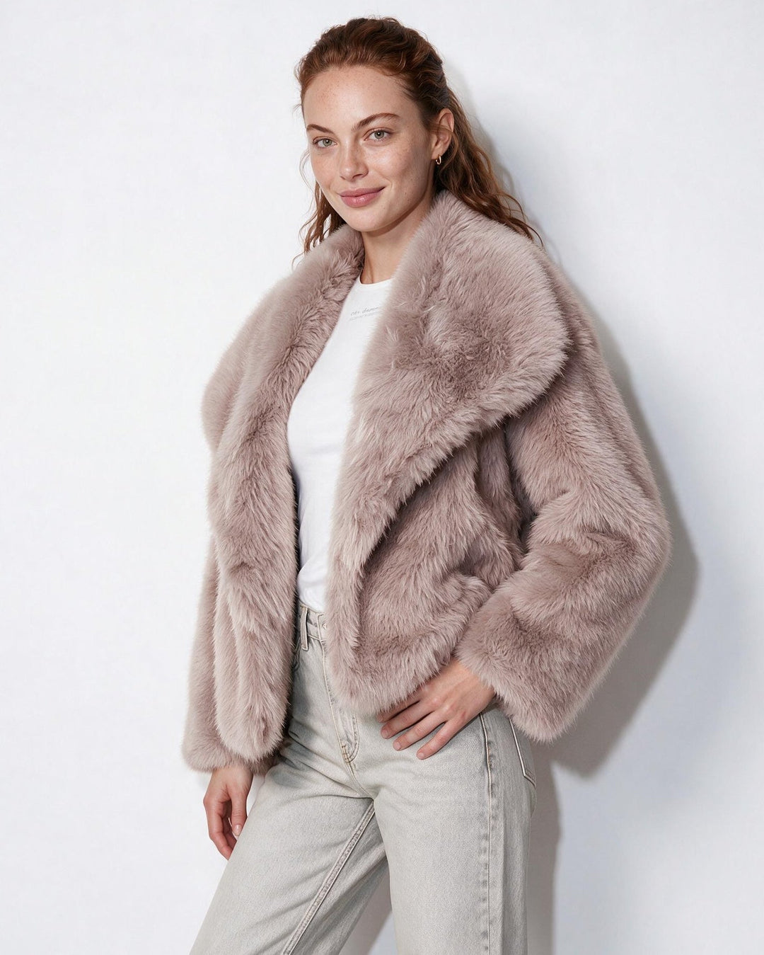 Zoe Oversized Collar Plush Jacket
