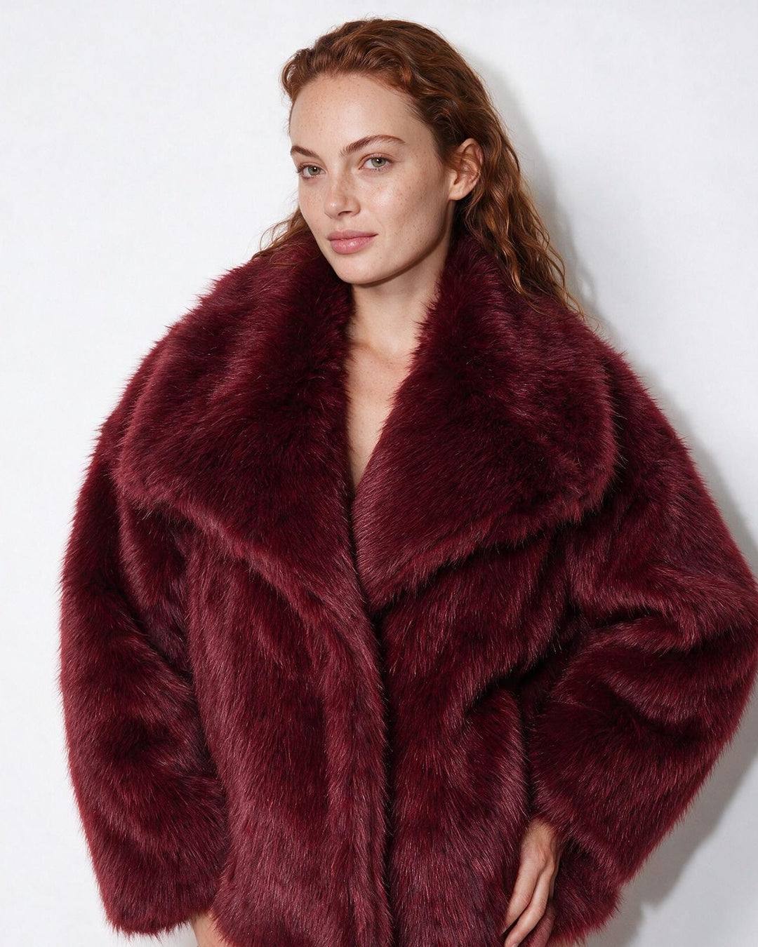 Zoe Oversized Collar Plush Jacket