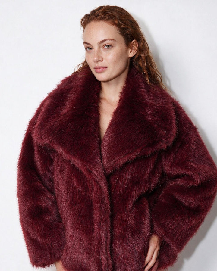 Zoe Oversized Collar Plush Jacket