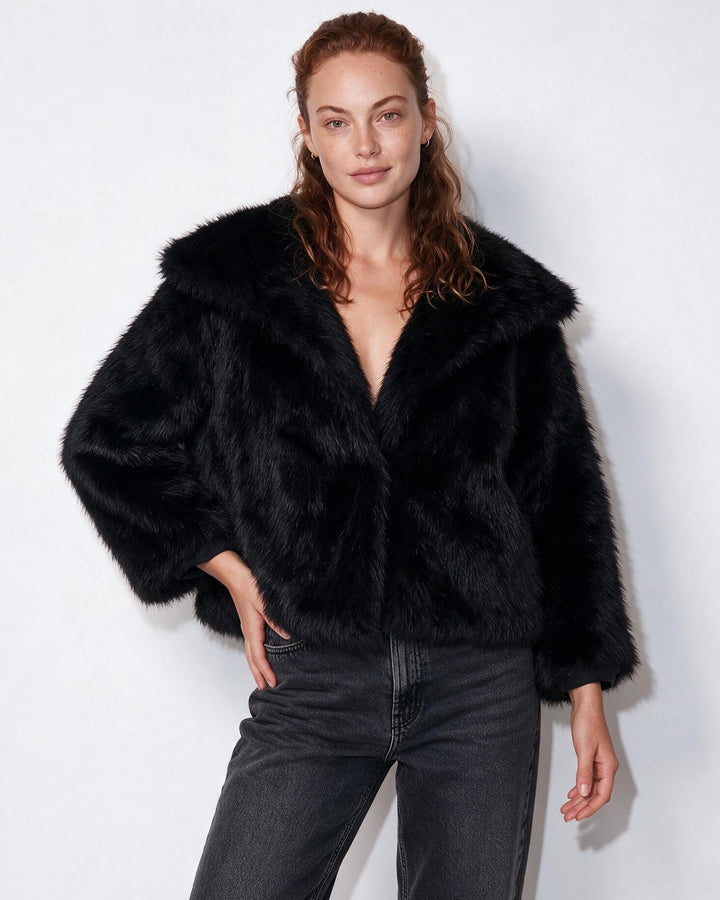 Zoe Oversized Collar Plush Jacket