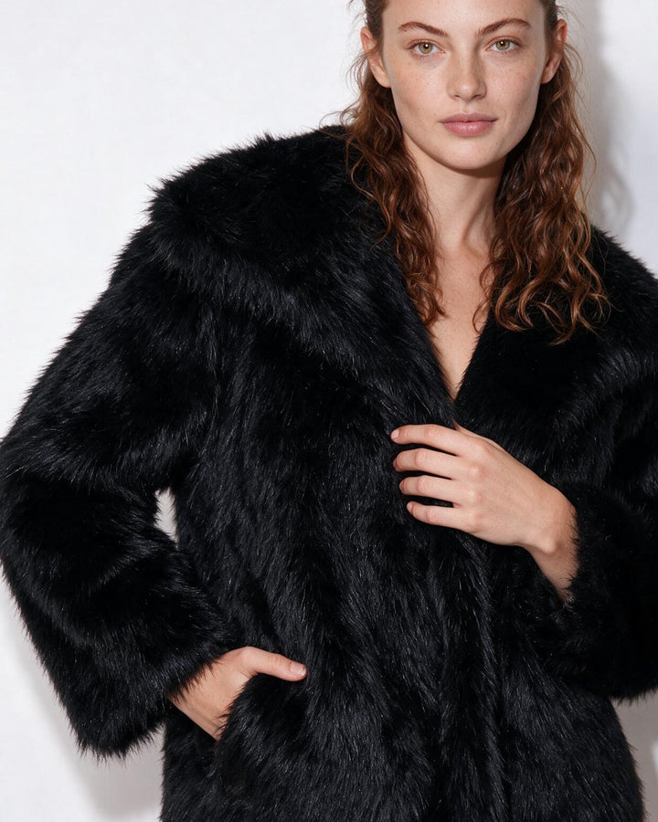 Zoe Oversized Collar Plush Jacket