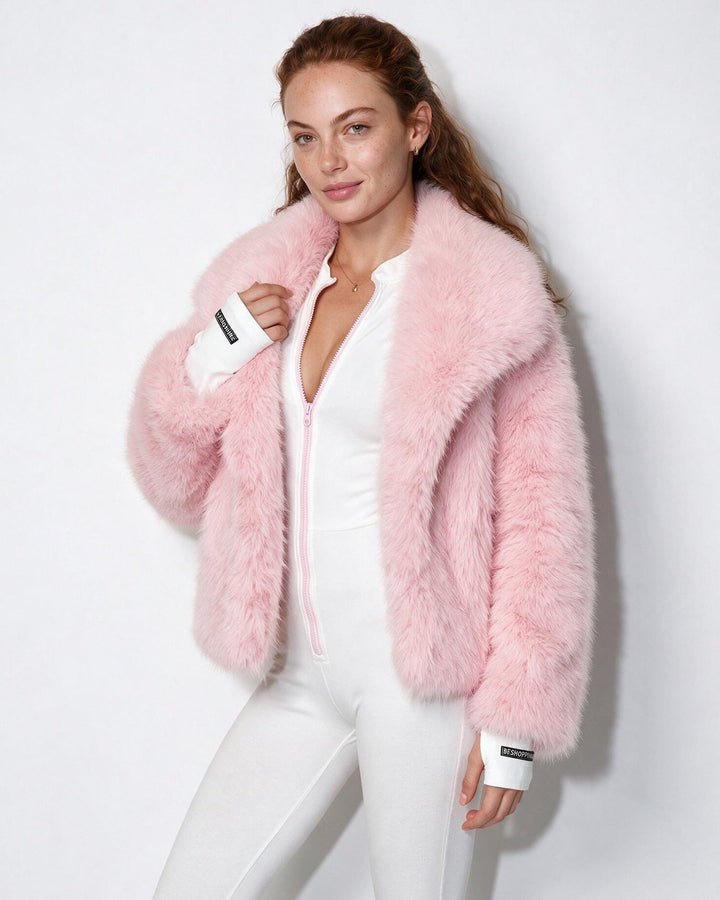 Zoe Oversized Collar Plush Jacket