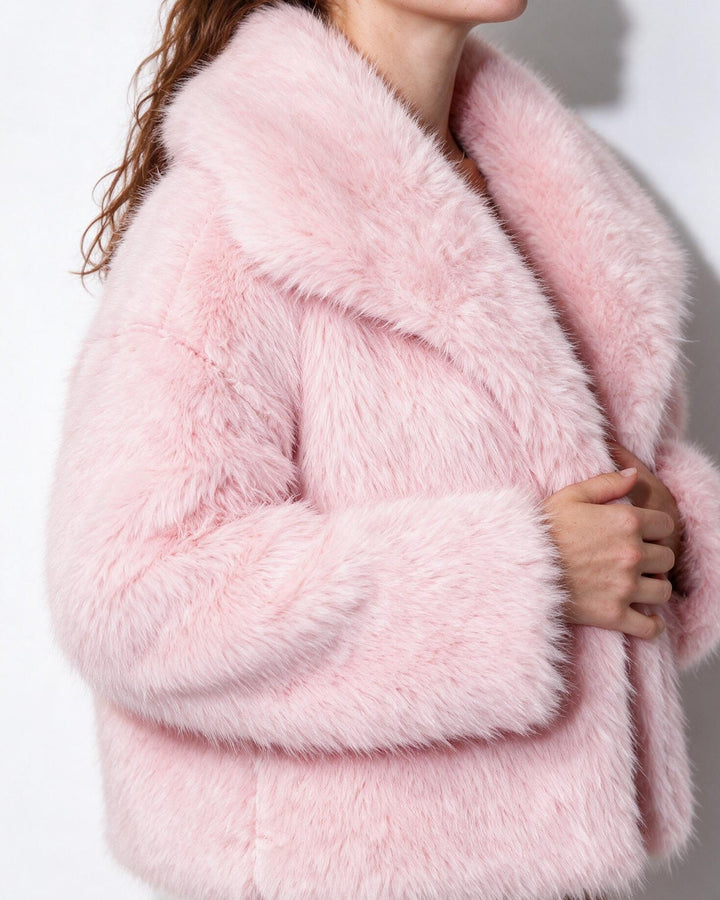 Zoe Oversized Collar Plush Jacket