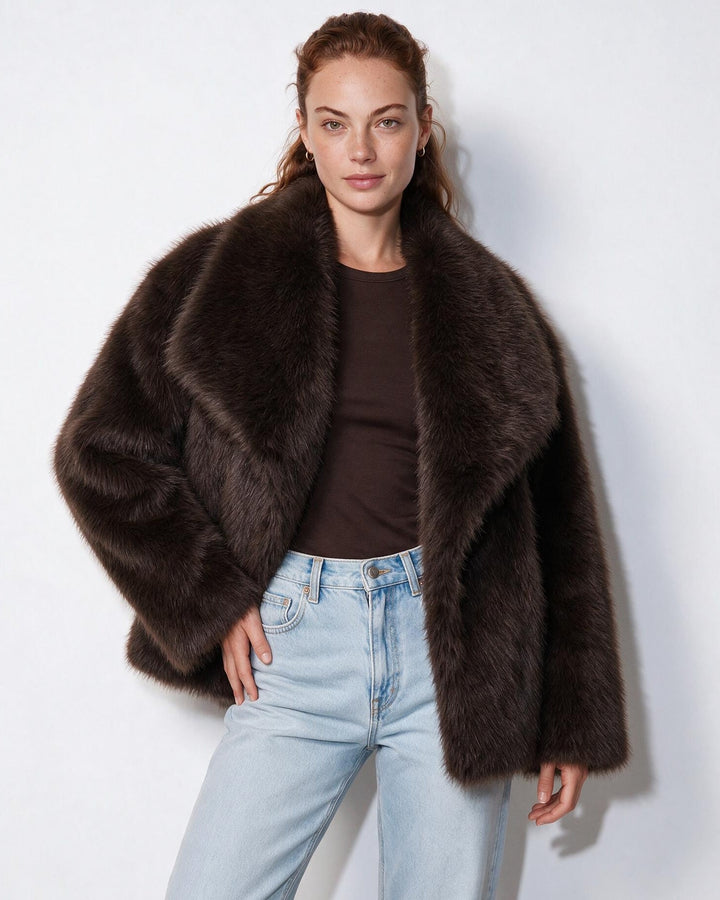 Zoe Oversized Collar Plush Jacket