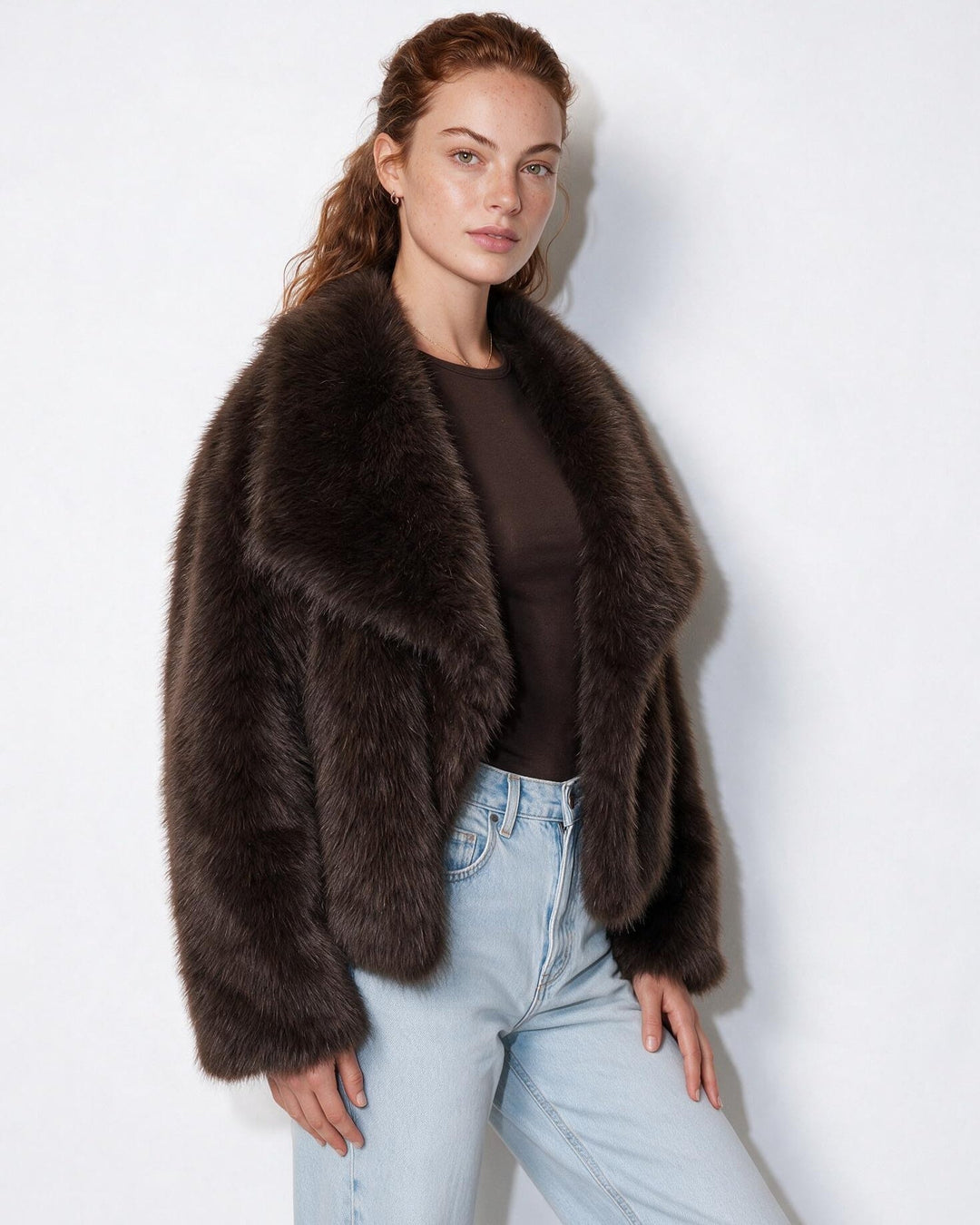 Zoe Oversized Collar Plush Jacket