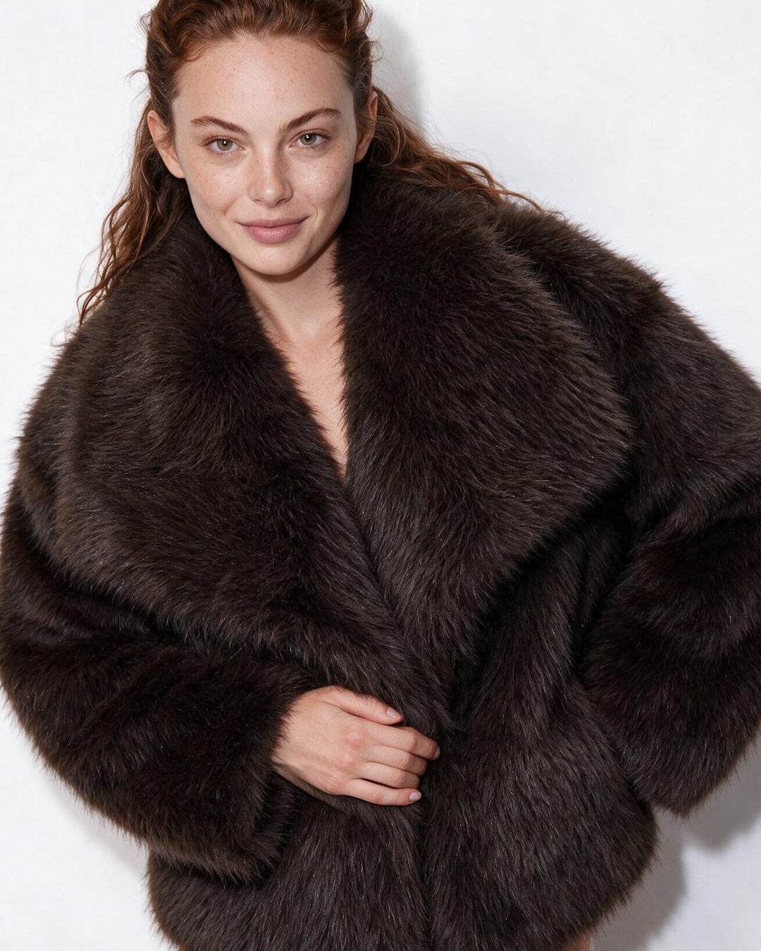 Zoe Oversized Collar Plush Jacket
