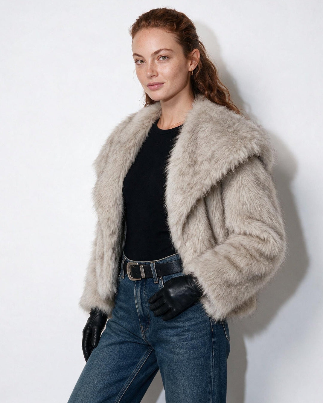 Zoe Oversized Collar Plush Jacket
