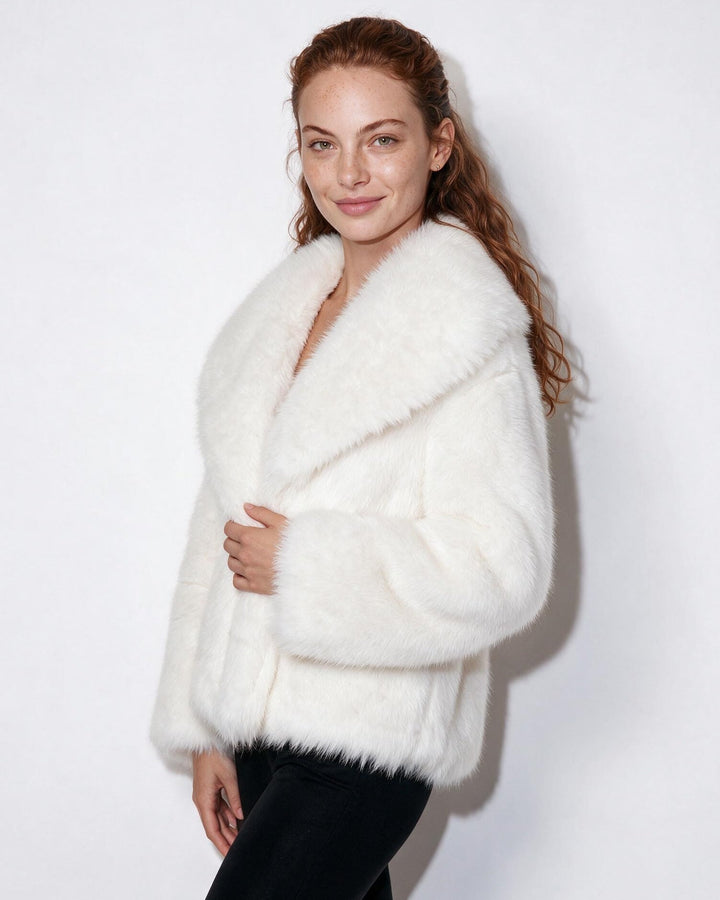 Zoe Oversized Collar Plush Jacket
